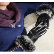 fur cuff winter gloves leather glove